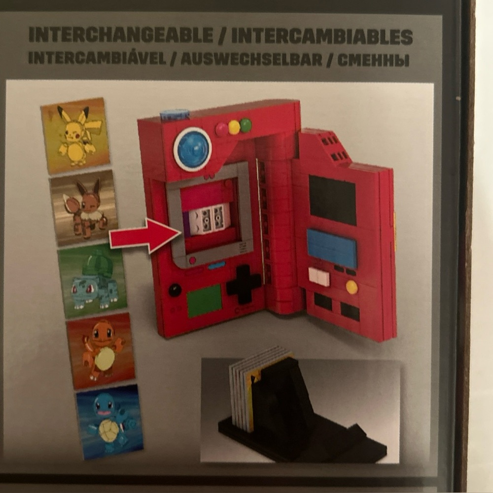 New Sealed Pokémon Pokédex Interchangeable Cards Building Block Set